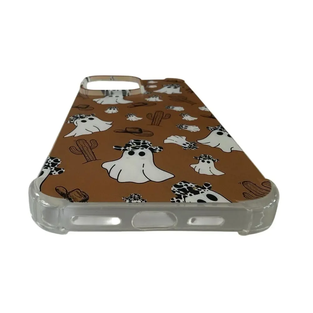 Iphone 16 Pro Max Case Jelly Ultra Slim Cowboy Ghosts Cactus Hats New Halloween